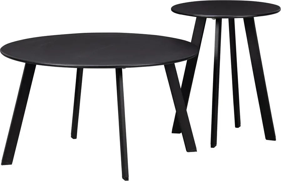 Măsuță auxiliară de grădină WOOOD Fer, ø 70 cm, negru
