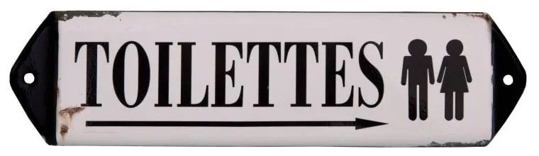 Semn din metal 30,5x7 cm Toilettes – Antic Line