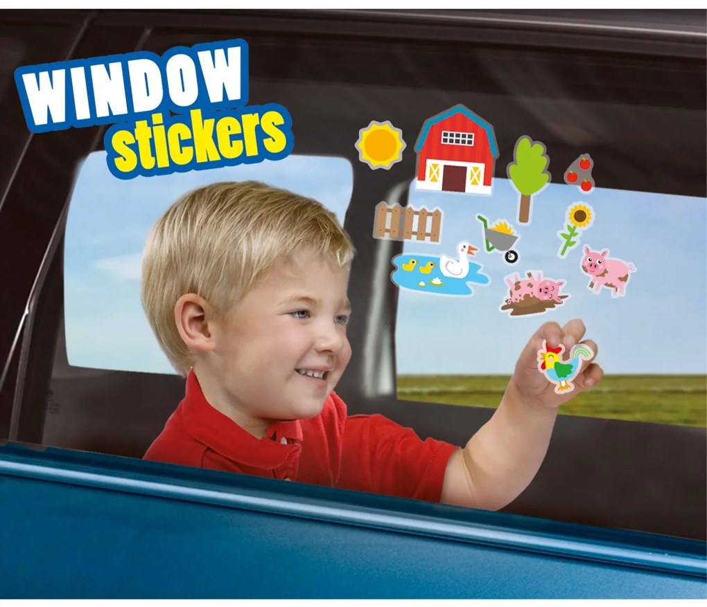 Set creativ - Autocolante pentru fereastra, Ferma