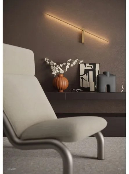 Redo 01-4672 - Aplica LED de perete TANGENT, 6W, 230V, CRI 90, aurie