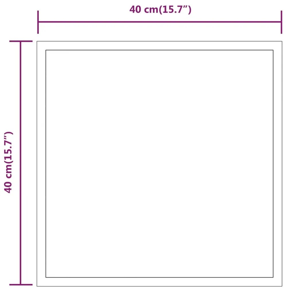 Oglinda cu LED de baie, 40x40 cm 1, 40 x 40 cm