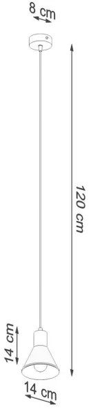 Lustră pe cablu TALEJA 1xE27/60W/230V albă Sollux SL.0983