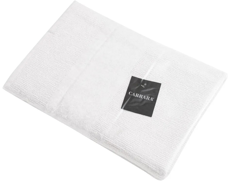 Set de prosoape CARRARA 1buc 60x100 cm si 1buc 40x55 cm 100% bumbac, alb