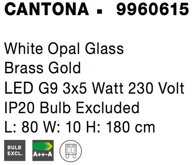 Lustra cu 3 surse de lumina design modern CANTONA NVL-9960615