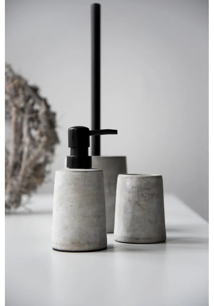 Dozator săpun din beton Wenko Villena, gri