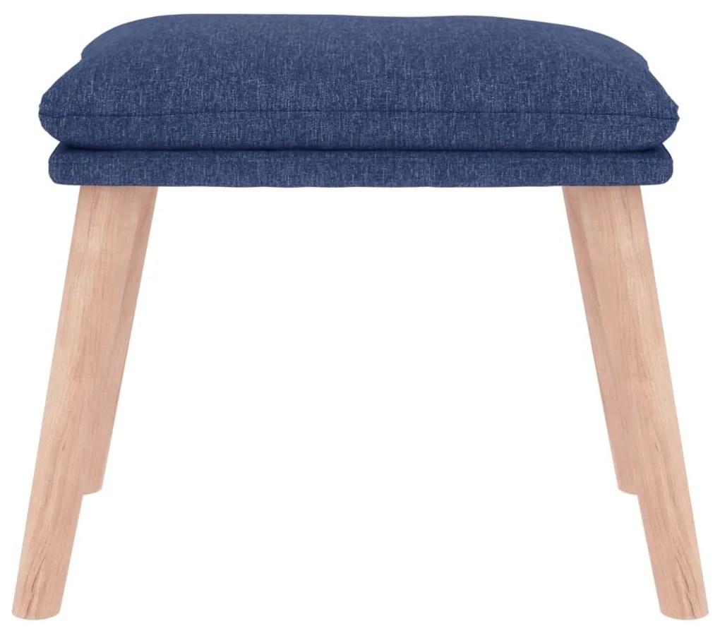 Taburet, albastru, 45x29,5x39 cm, material textil Albastru