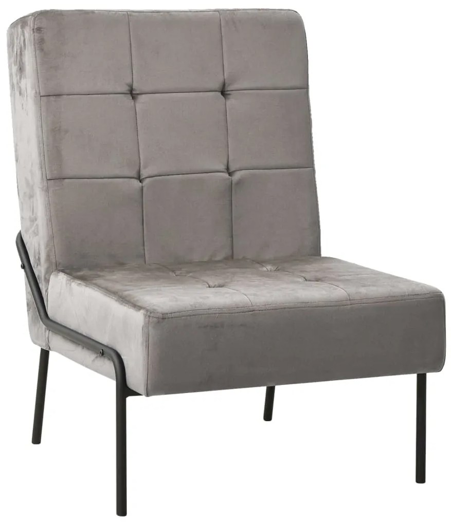 vidaXL Scaun de relaxare, 65x79x87 cm, gri deschis, catifea