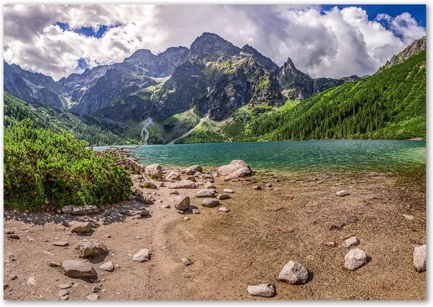 Imagine de sticlă Lacul în munți