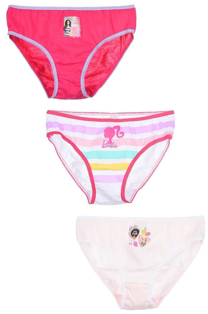 Barbie lenjerie pentru copii, chiloți 3 bucăți/pachet 6/8 ani