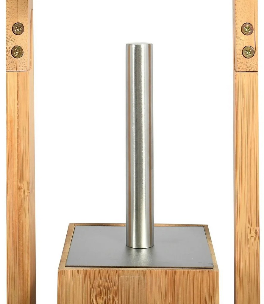 MSV Suport din bambus pentru hârtie igienică cuperie 16 x 29 x 70 cm
