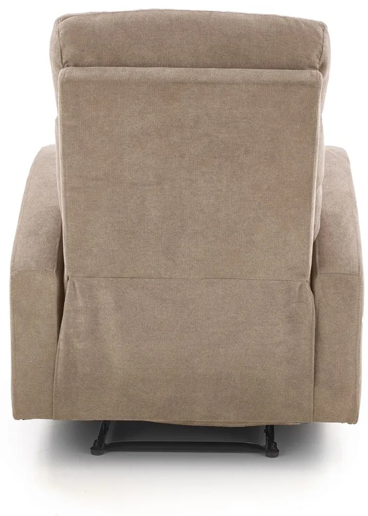 Fotoliu recliner Oslo 1S stofa bej H100 cm