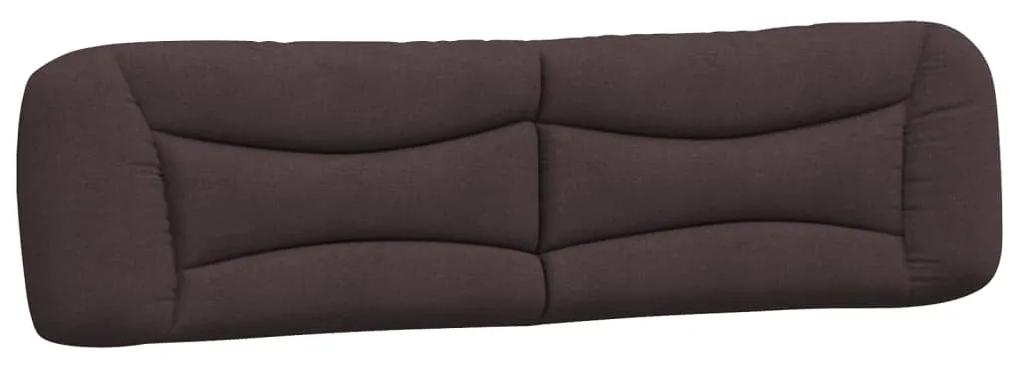 374619 vidaXL Pernă pentru tăblie de pat maro închis, 200 cm, material textil