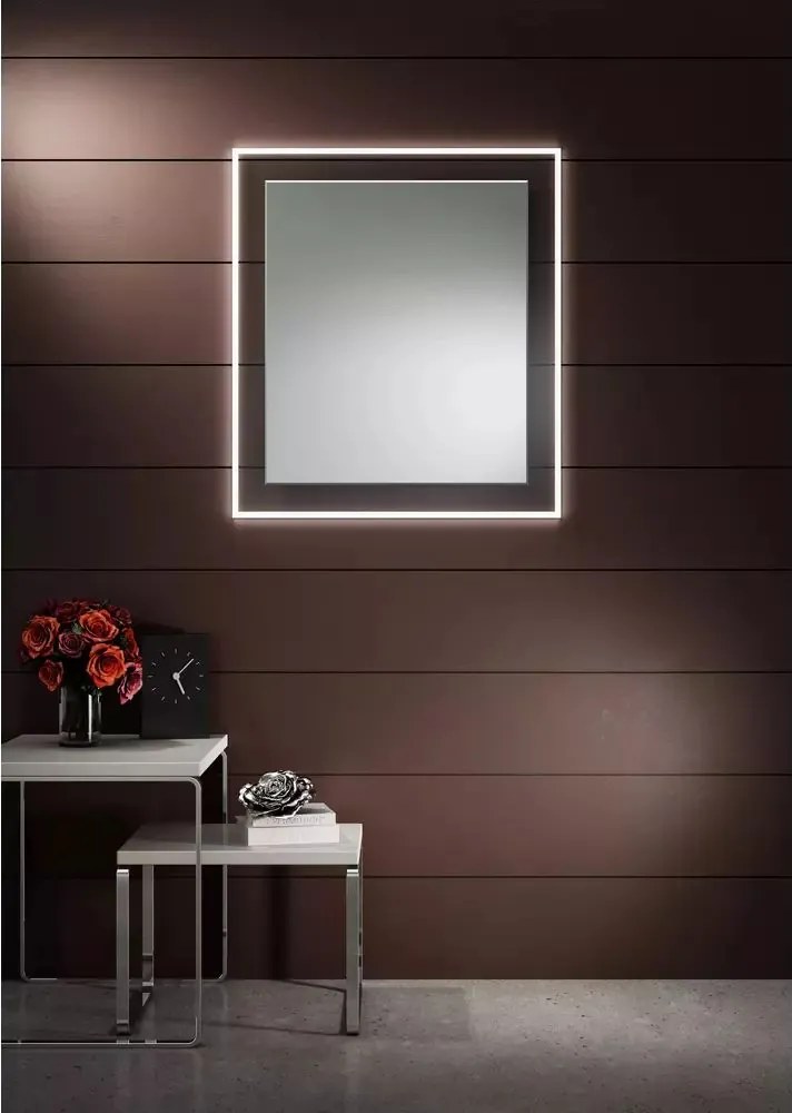Oglinda dreptunghiulara LED Dubiel Vitrum Lumineo Alfa 80x90 cm