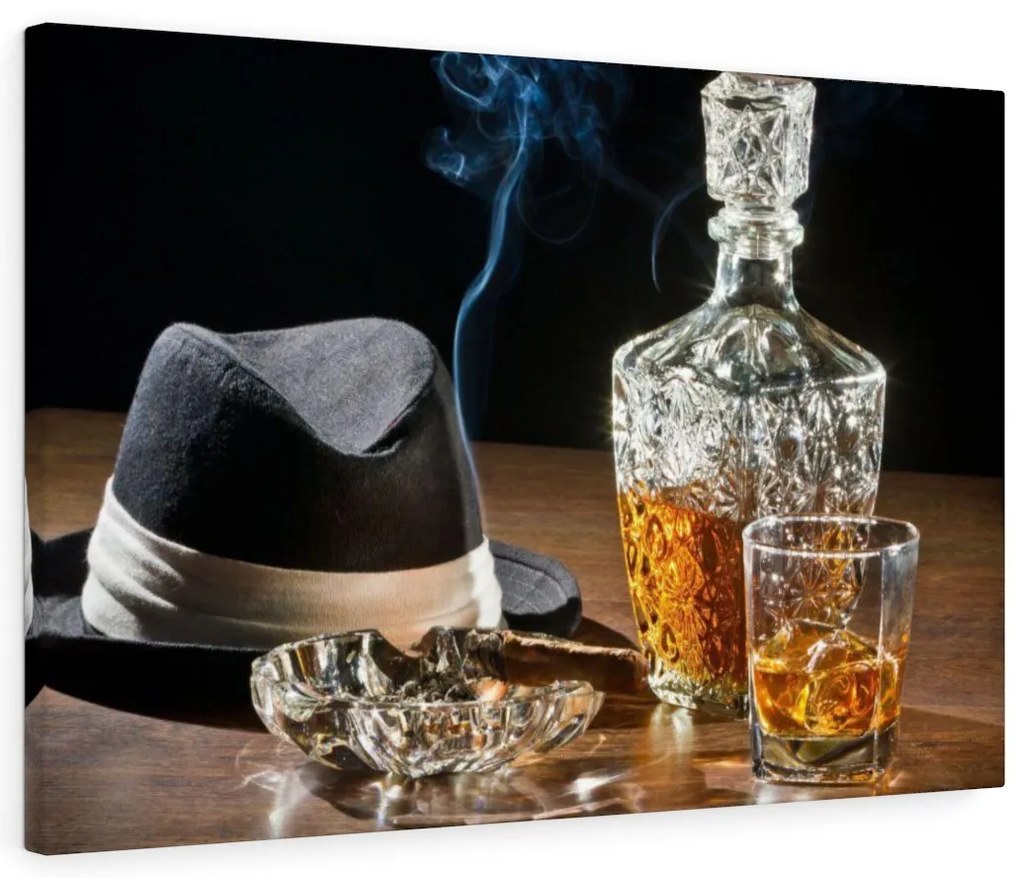 Tablou canvas Smoking Whisky 120x80 cm