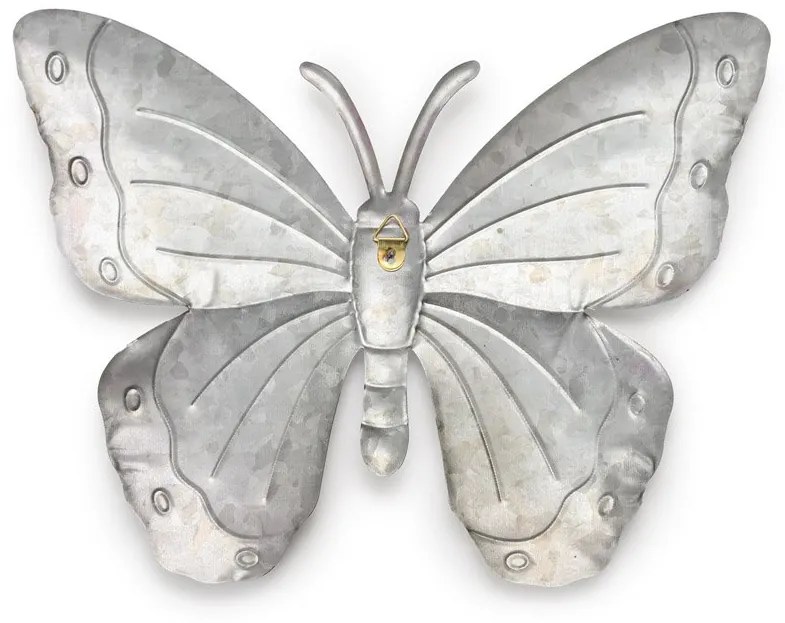 Decoratiune de perete din metal fluture BUTTERFLY 40 cm - mai multe culori Culoare: Albastru