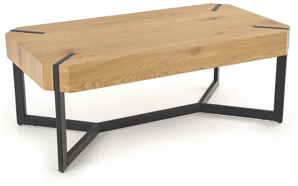 Masa de cafea Lavida stejar auriu/negru L110 cm