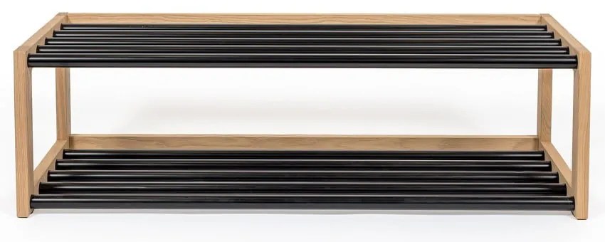 Suport de pantofi din metal negru/natural - Woodman