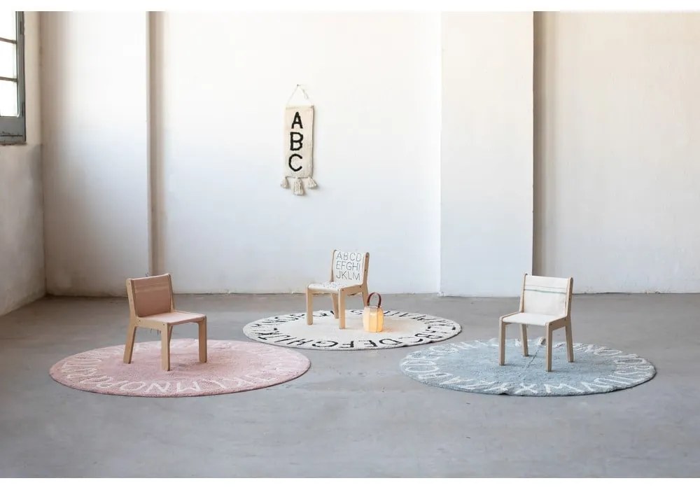 Scaun de copii bej/în culoare naturală ABC – Lorena Canals