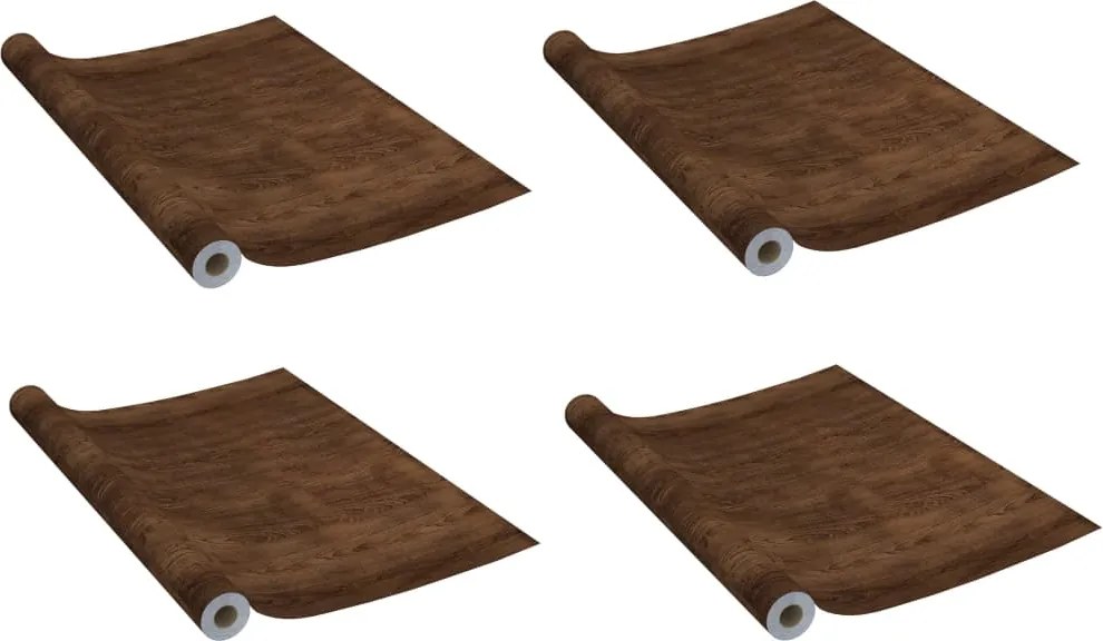 vidaXL Folii de ușă autoadezive, 4 buc., stejar închis, 210x90 cm, PVC