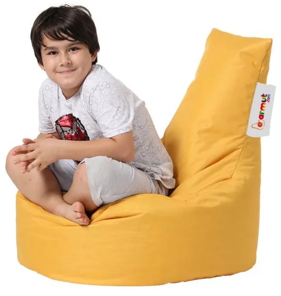 Fotoliu puf pentru copii galben Baton – Floriane Garden