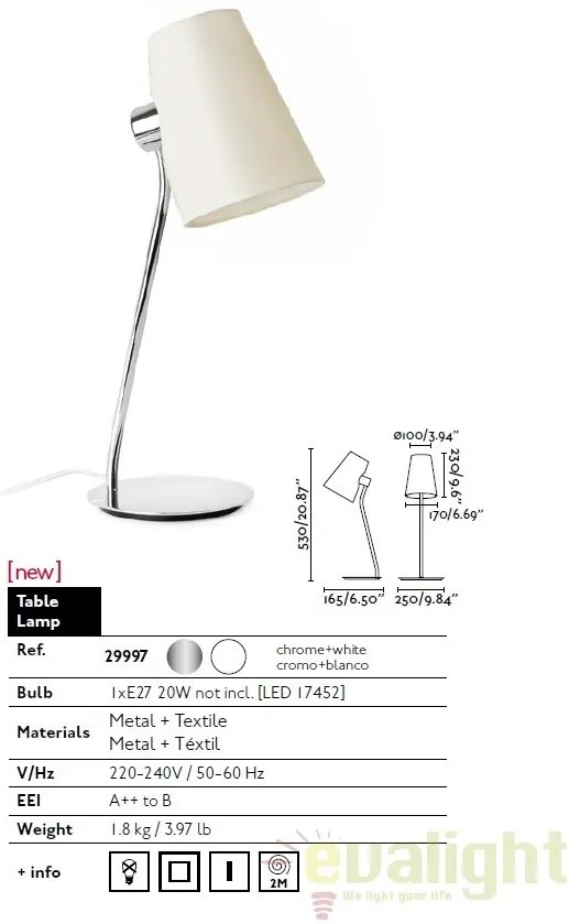 Veioza / Lampa de masa moderna LUPE 29997