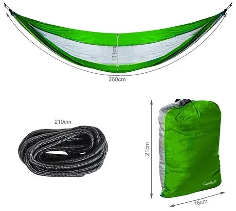 Hamac verde pentru camping