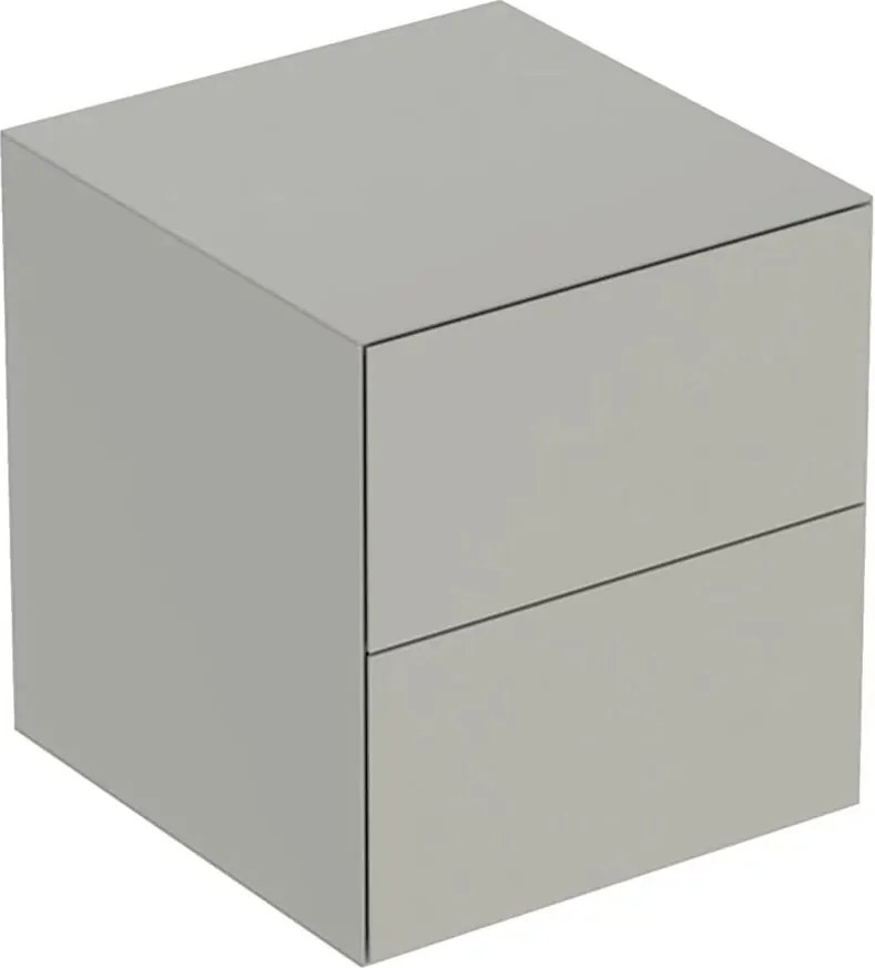 Dulap mediu suspendat Geberit One greige mat cu 2 sertare 45 cm