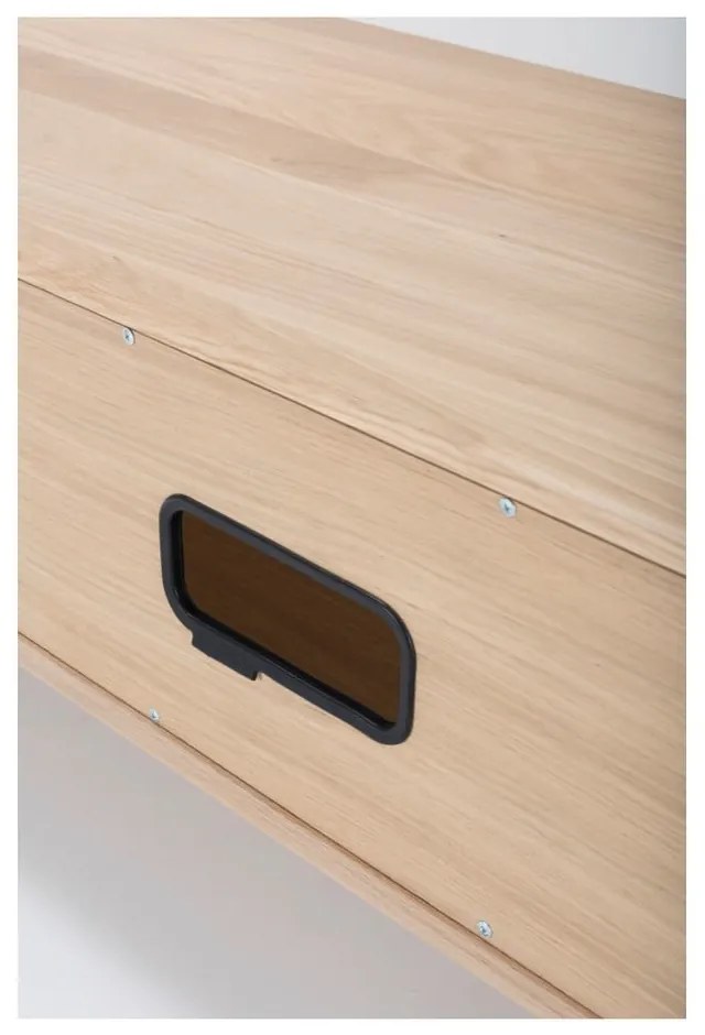 Comodă TV din lemn masiv de stejar cu 2 sertare Gazzda Fawn