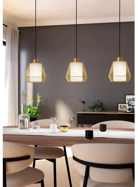 Lustră pe cablu Eglo 900897 CIUDADELA 3xE27/40W/230V