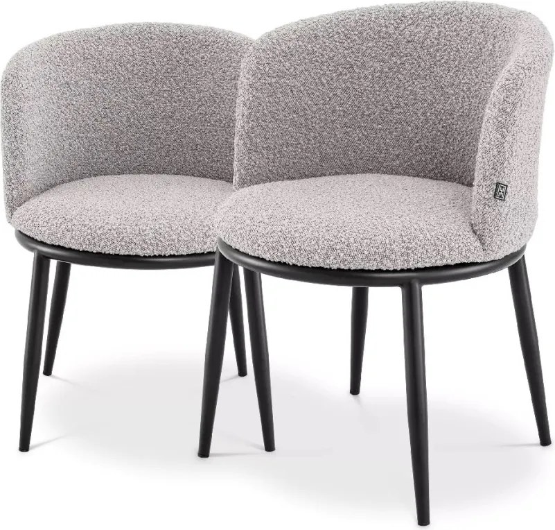 Set de 2 scaune LUX Filmore Boucle gri