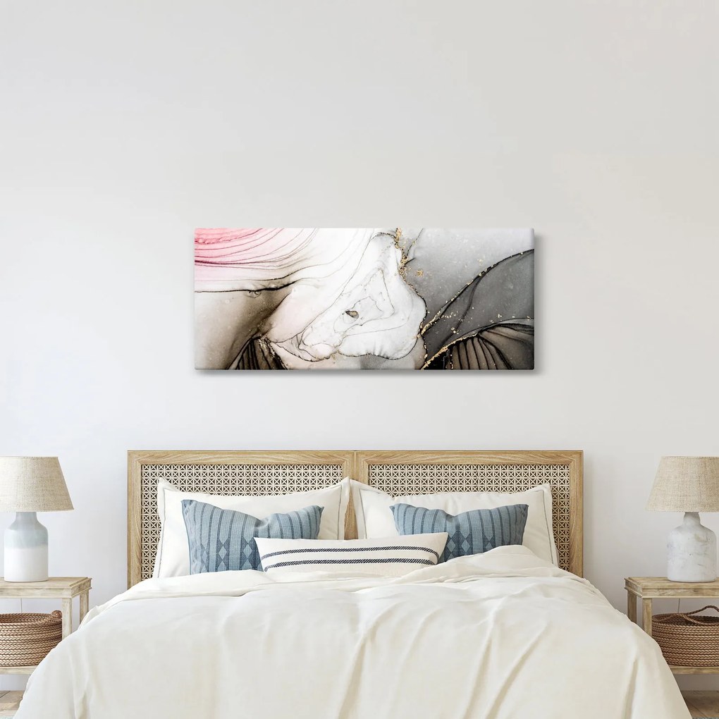 Tablou - Cerneală de marmură (120x50 cm)