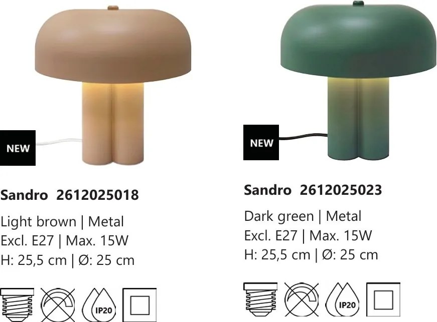 Lampa de masa design scandinav minimalist Sandro maro deschis