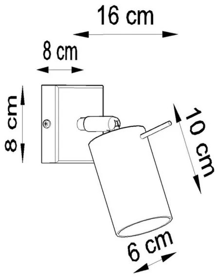 Aplică perete spot RING 1xGU10/40W/230V