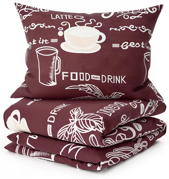 Lenjerie de pat din bumbac Culoare maro, COFFEE
