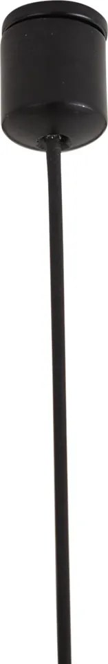Lampă suspendată Art Deco bronz cu sticlă chihlimbar dreaptă cu 8 lumini - Text