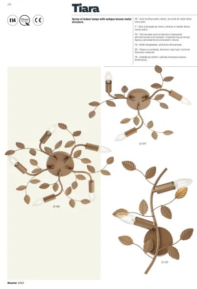 Lustră aplicată TIARA 5xE14/28W/230V Redo 02-980