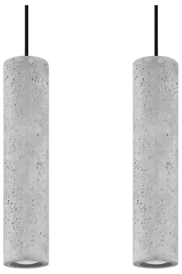 Lustră din beton Nice Lamps Fadre, lungime 34 cm