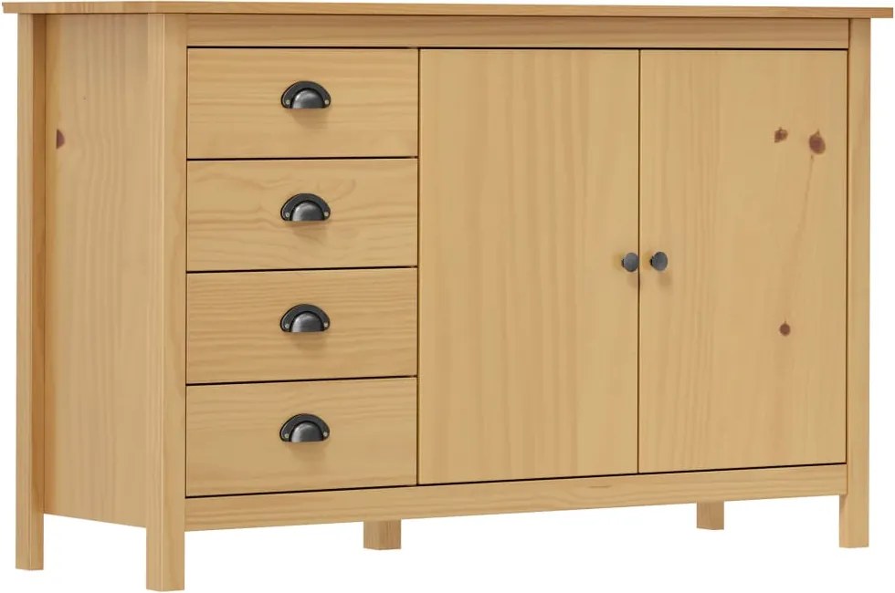 vidaXL Servantă Hill, maro miere, 130x40x80 cm, lemn masiv de pin