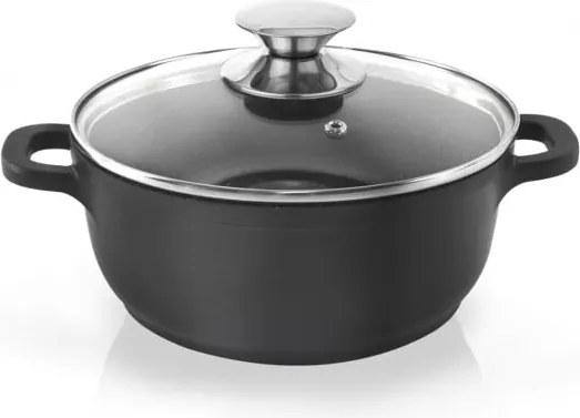 Oală din aluminiu neaderent cu capac din sticlă Orion Grande, ⌀ 20 cm