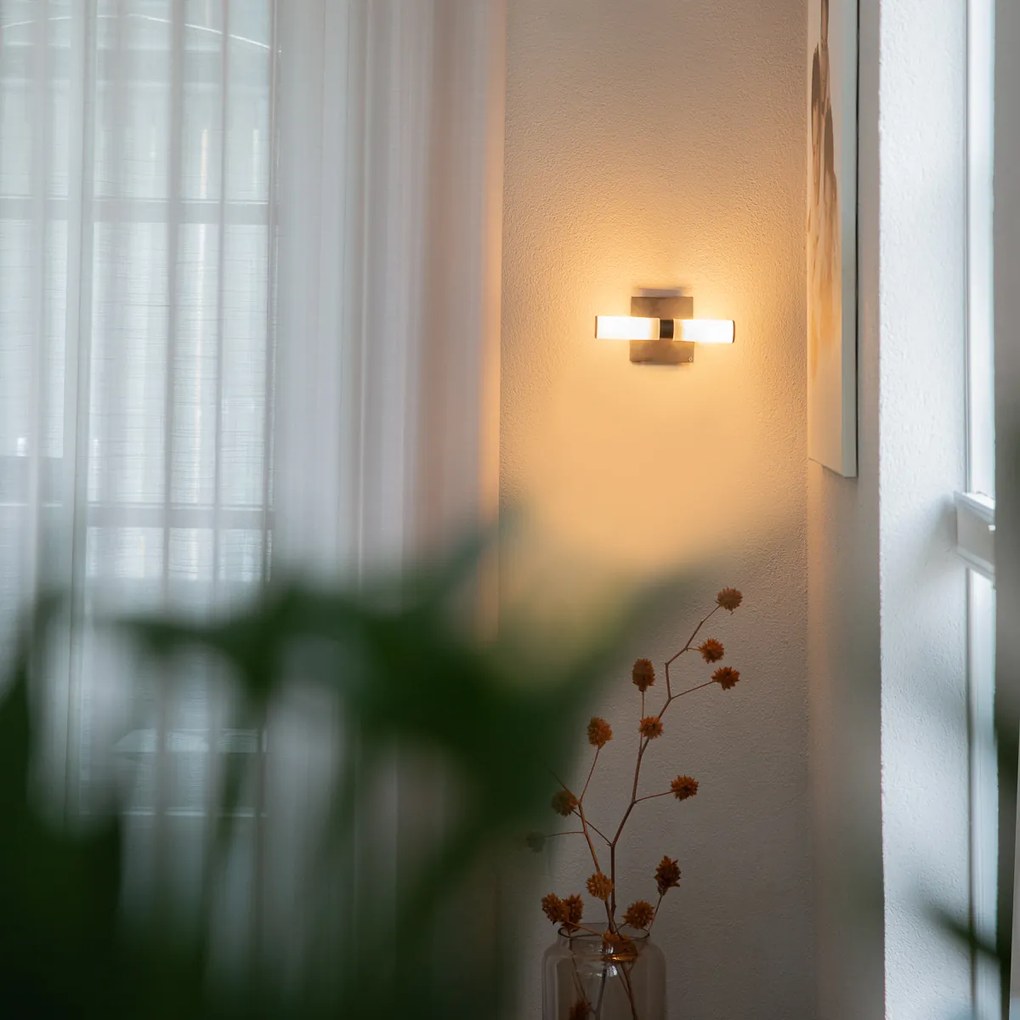 Lampa de perete inteligentă pentru baie neagră IP44 cu 2 lumini, inclusiv Zigbee G9 - Bath