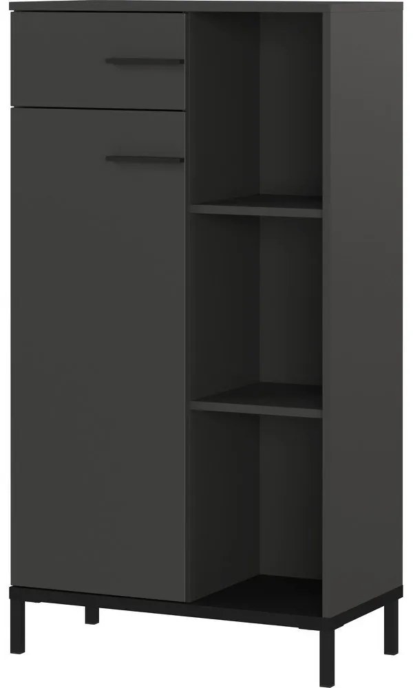 Bibliotecă gri antracit 64x120x34 cm Rovigo – Germania