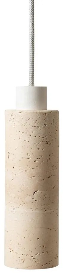 Lustra pendul din travertin Tivoli alb