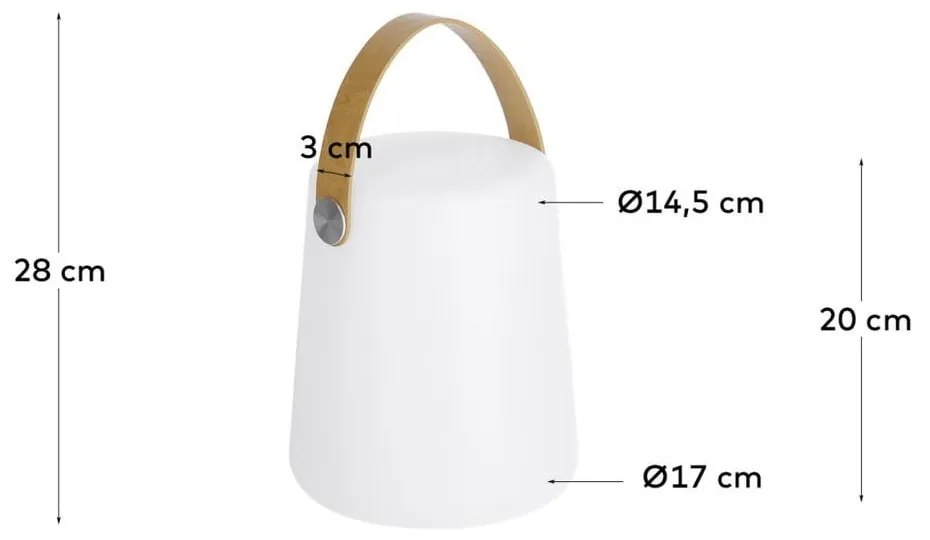 Lampă pentru exterior Kave Home Dialma, alb-maro