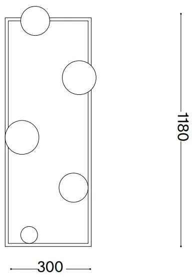 Lampadar LED Ideal Lux ANGOLO 5xG9/3W/230V alamă