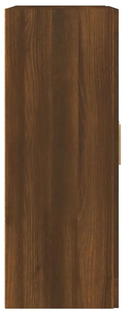 Dulap de perete, stejar maro, 69,5x32,5x90 cm, lemn prelucrat 1, Stejar brun