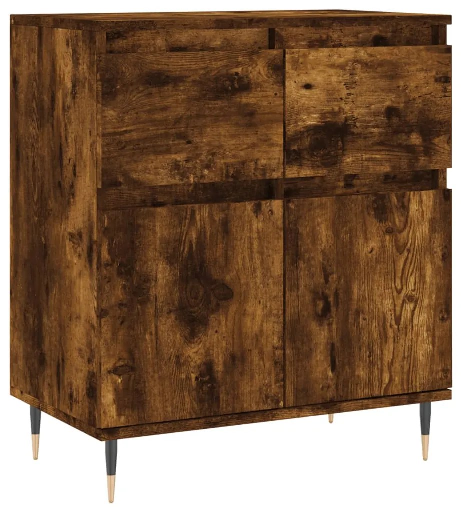 vidaXL Servantă, stejar fumuriu, 60x30x75 cm, lemn compozit