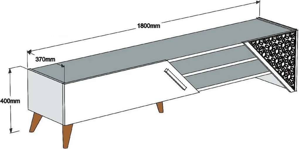 Măsuță TV Beril Walnut