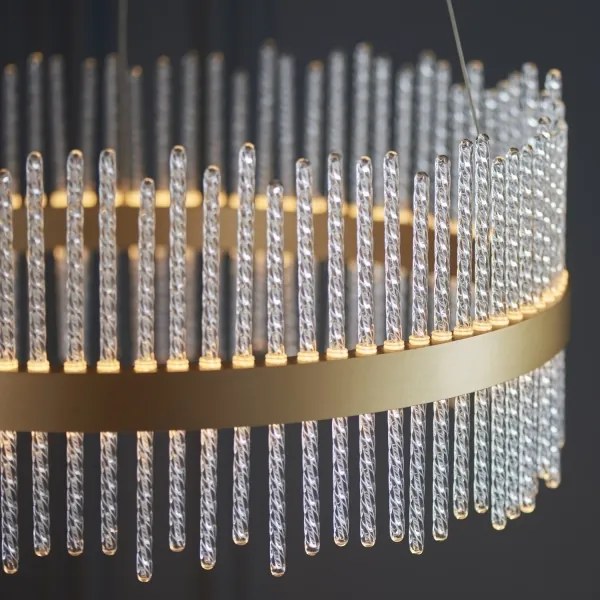 Lustră LED dimabilă pe cablu Endon 107671 ADRIEL LED/41W/230V 3000K auriu/transparent