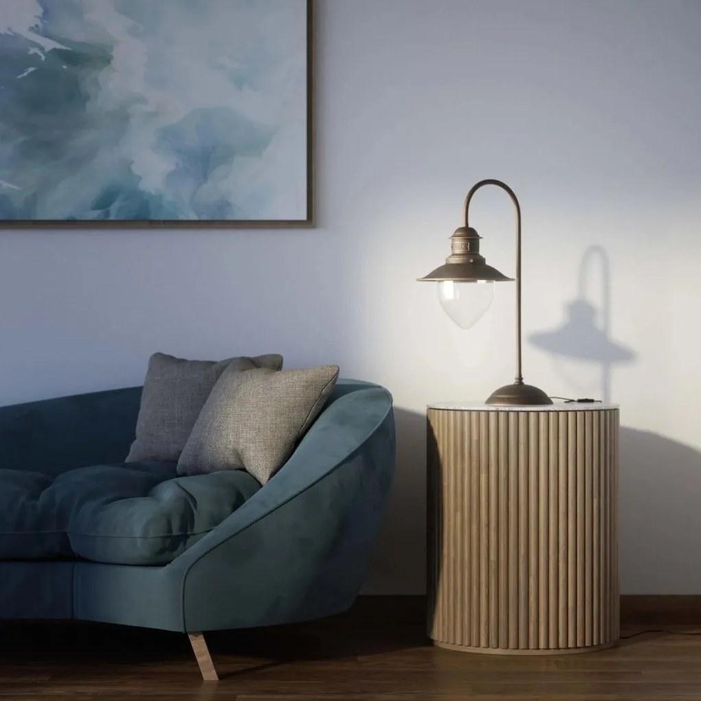 Lampa de masa stil nautic din alama si sticla Al Mare