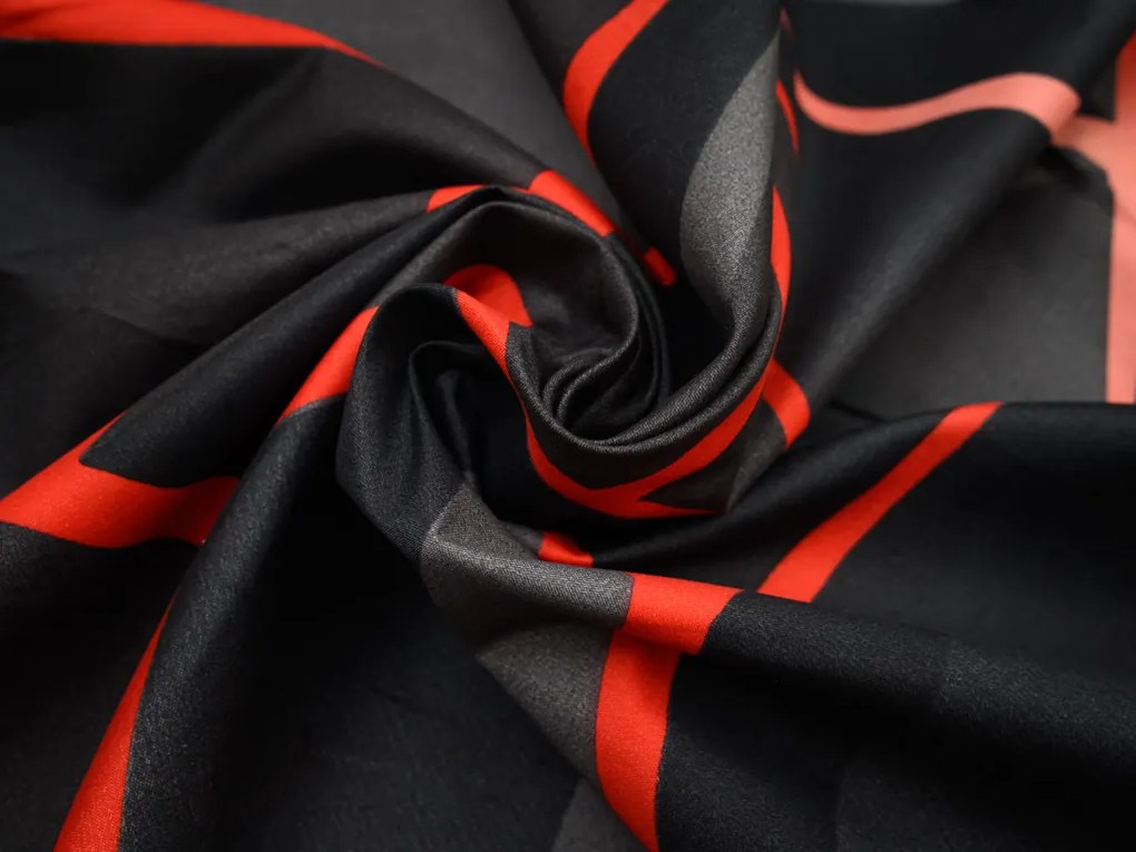 Lenjerie de pat din bumbac PENELOPE RED negru Dimensiune lenjerie de pat: 70 x 90 cm | 140 x 200 cm